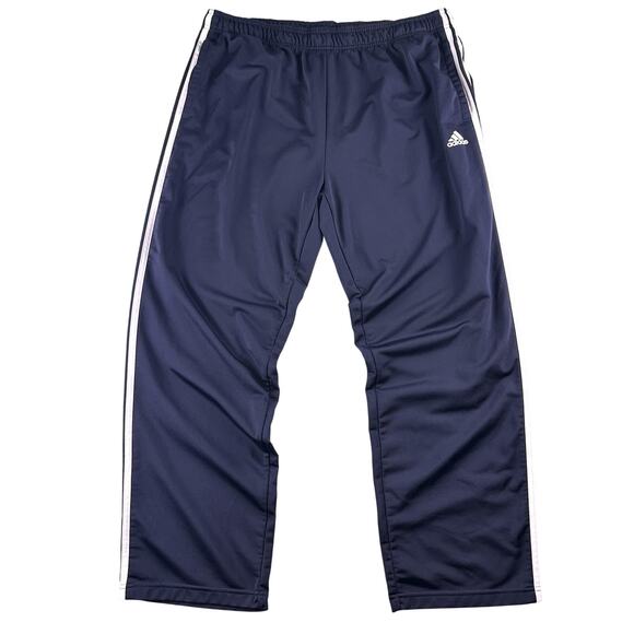 Adidas Classic Fleece Sweat Pants Mens 2XL Black 3 Stripes Logo Running Gym - Picture 1 of 11